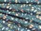 Preview: Patchworkstoff petrol Balnk Quilting Weihnachtsmäuse Faltenwurf